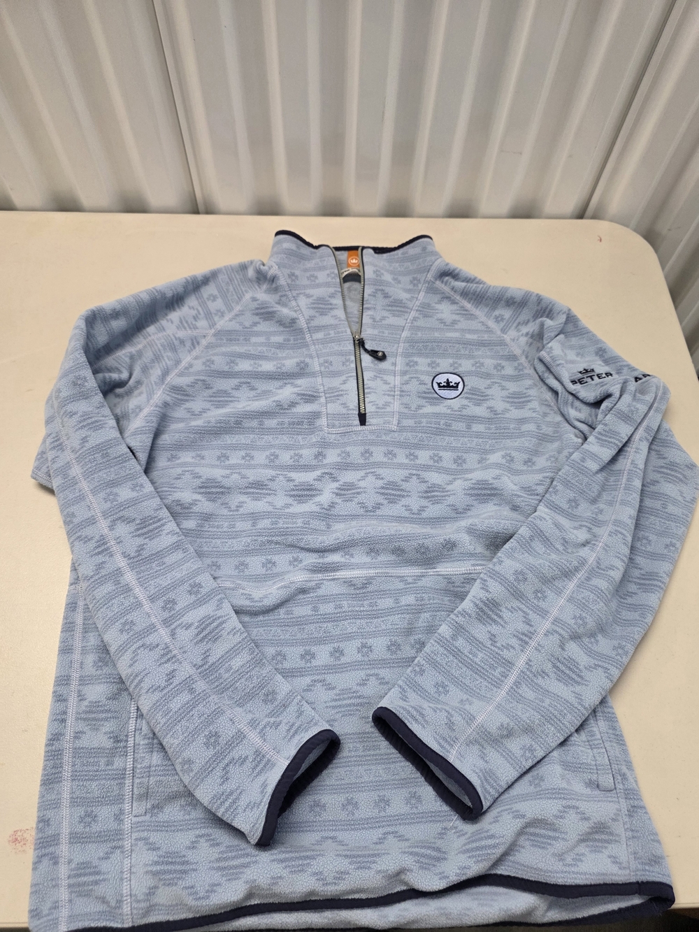 Peter Millar Lightweight Fleece Quarter Zip Pullover Men's Size Large